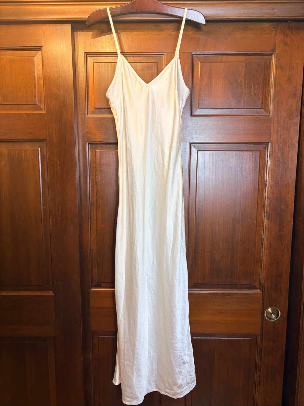 Maxi Slip Ivory Cream Satin Bias Luxury Bridal Formal Tall
